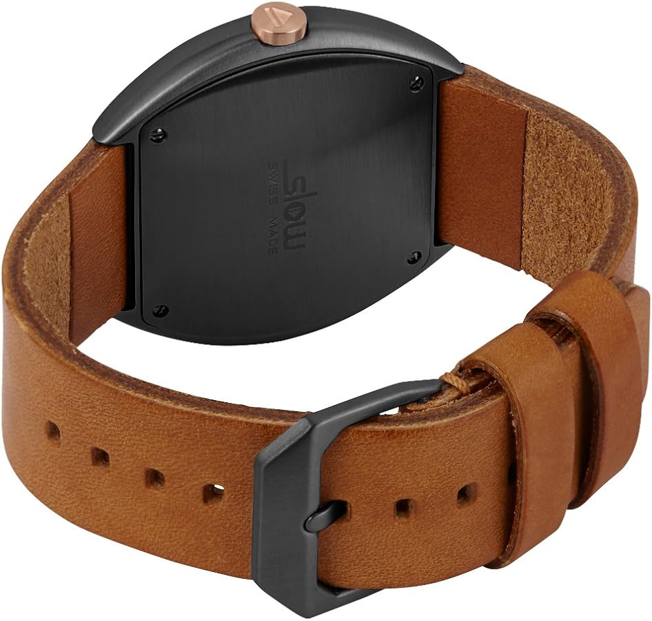 SLOW swiss made 24時間腕時計 Amazon.co.jp: Slow O 15 - スイス製 片手24時間腕時計 - 無煙炭